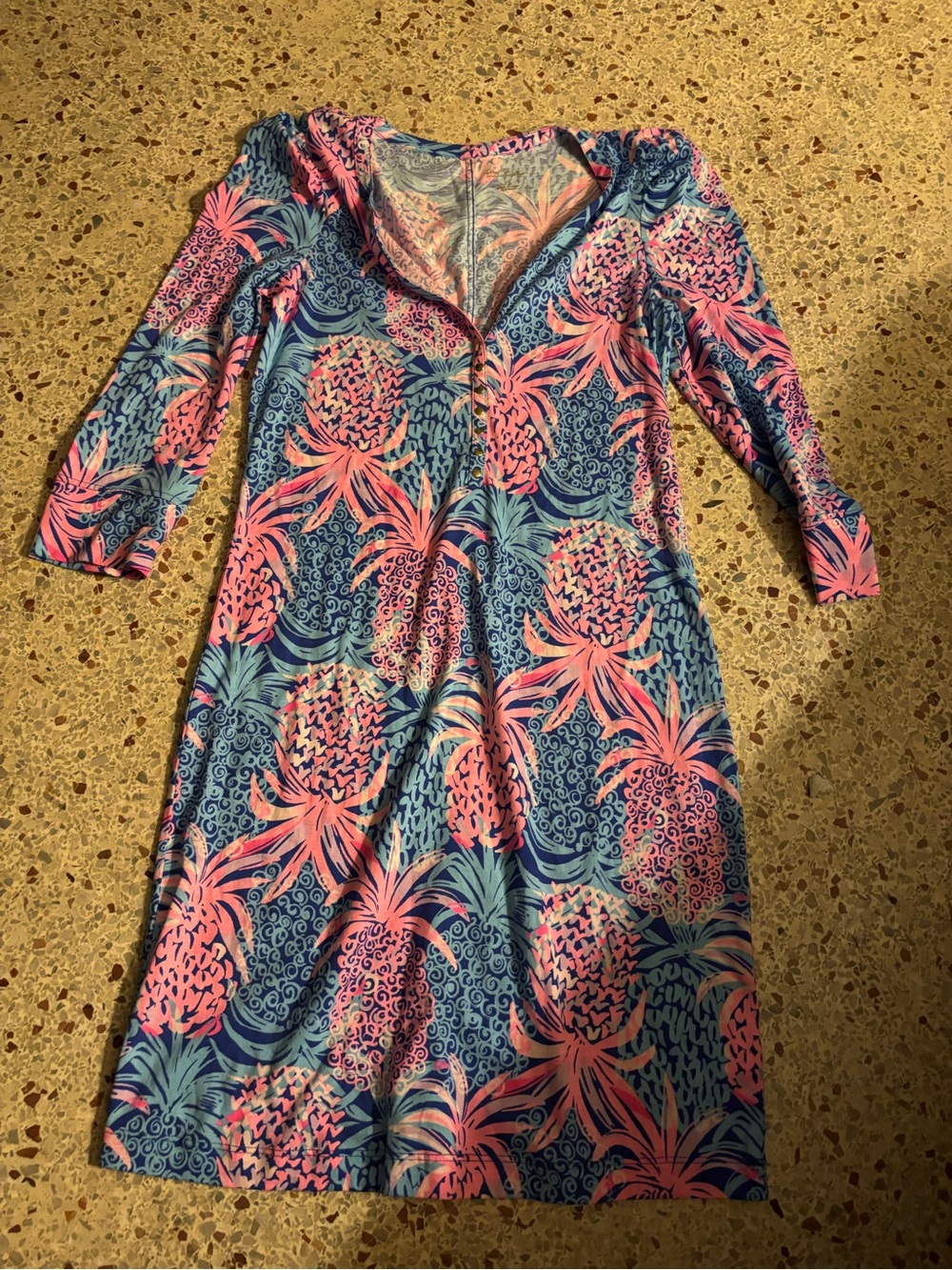 Lilly Pulitzer marlie dress signature bórealis blue tropic down low XS